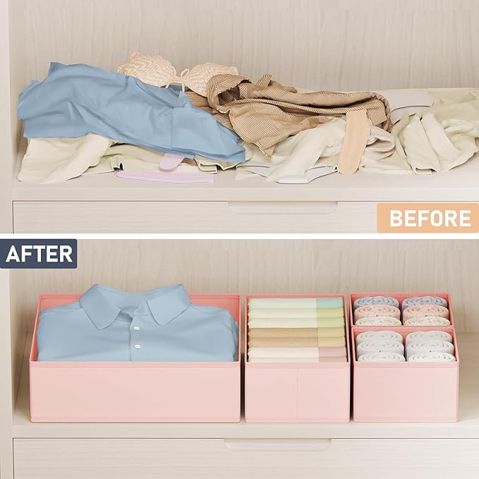 DIMJ Drawer Organizer Clothes Storage