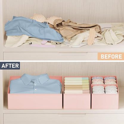 DIMJ Drawer Organizer Clothes Storage