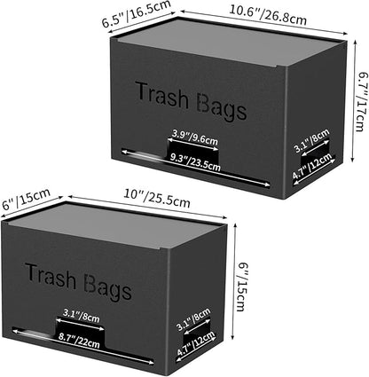 2-Pack Trash Bag Holder Dispenser, Stackable Garbage Bag Dispenser, Extra Large