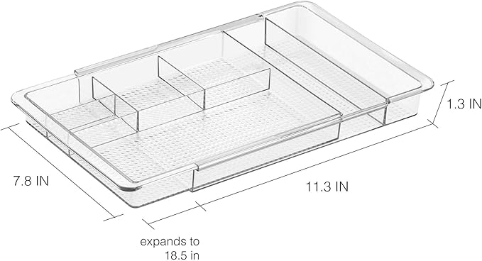 iDesign Clarity Expandable Drawer Organizer