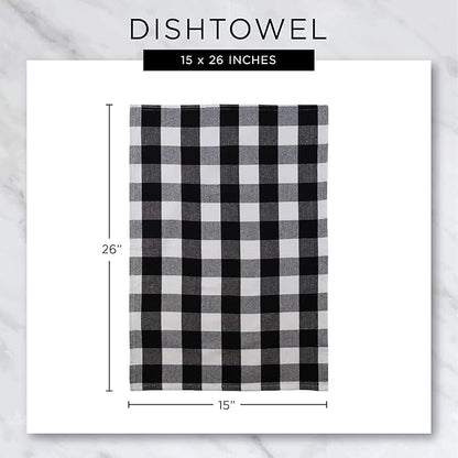 DII Basic Terry Collection Waffle Dishtowel Set, Solid Dark Green, 4 Piece