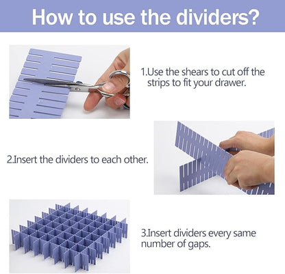 acDesign 40Pcs Grid Drawer Dividers, Adjustable Drawer Organizer