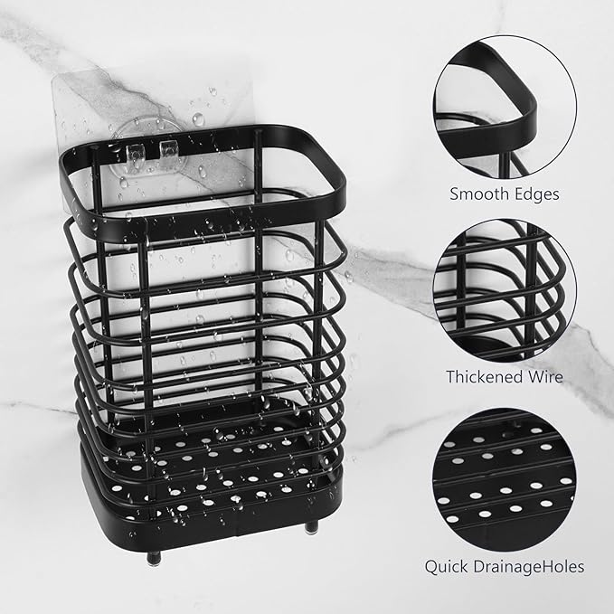 Wall Mount Toothbrush Holder for Bathroom, Stainless Steel Rustproof Toothbrush