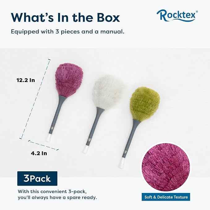 3 Pack Microfiber Delicate Duster & Detail Brush