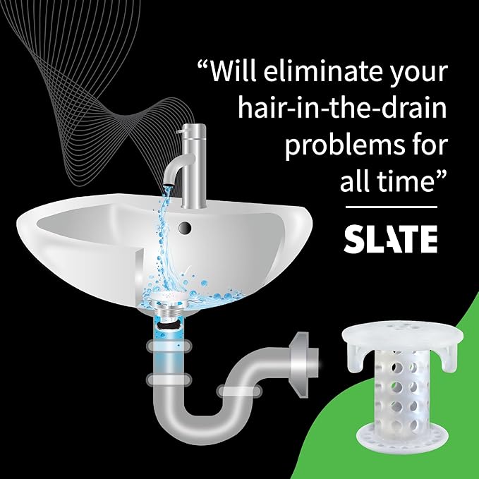 SinkShroom SSCLE988 The Revolutionary Sink Drain Protector Hair