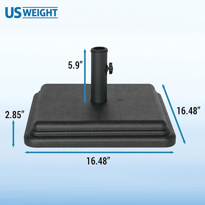 US Weight 40 Pound Umbrella Base - Weighted Umbrella base For Use With Patio Table – Heavy Duty Base- Made in the USA
