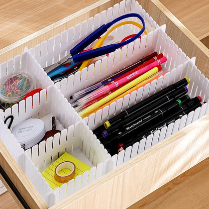Foraineam 48Pcs Drawer Dividers, Adjustable DIY Grid Divider White Storage