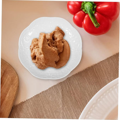 PRETYZOOM 2pcs Ceramic Plate Decorative Sauce Bowl Multi-functional Small Bowl for Oil Sushi