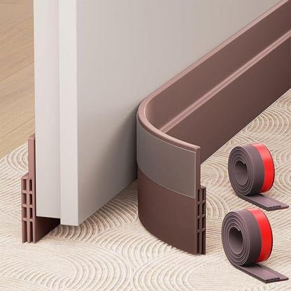 Hojoy 2 Pack Under Door Draft Stopper, Adjustable Door Sweep Anti-Collision