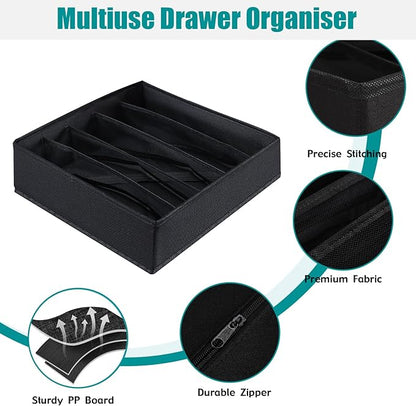 Drawer under Cabinet Clothes Organizer 5 Cell Foldable Storage Cubes Underwear