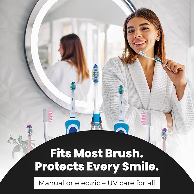 UV Toothbrush Sanitizer Holder & Cleaner