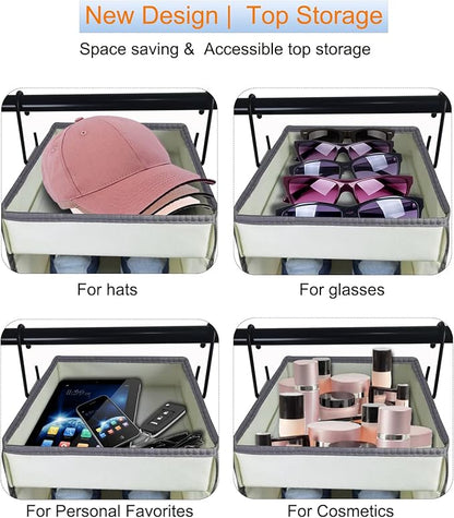2 Pack Large-Sized Hanging Shoe Organizer 10-Shelf, Sturdy Hanging Closet
