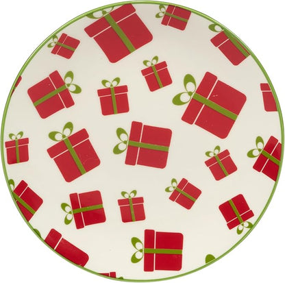 Certified International Holiday Fun 6" Luncheon/Canape Plates, Assorted Designs, Multicolor, Small (Pack of 24)