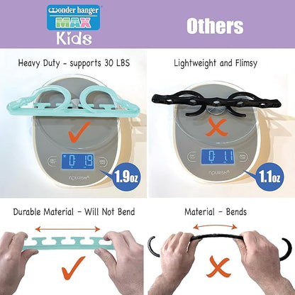 Wonder Hanger Max 10-Pack Space Saving Hangers, Reinforced Hooks Swivels 360°