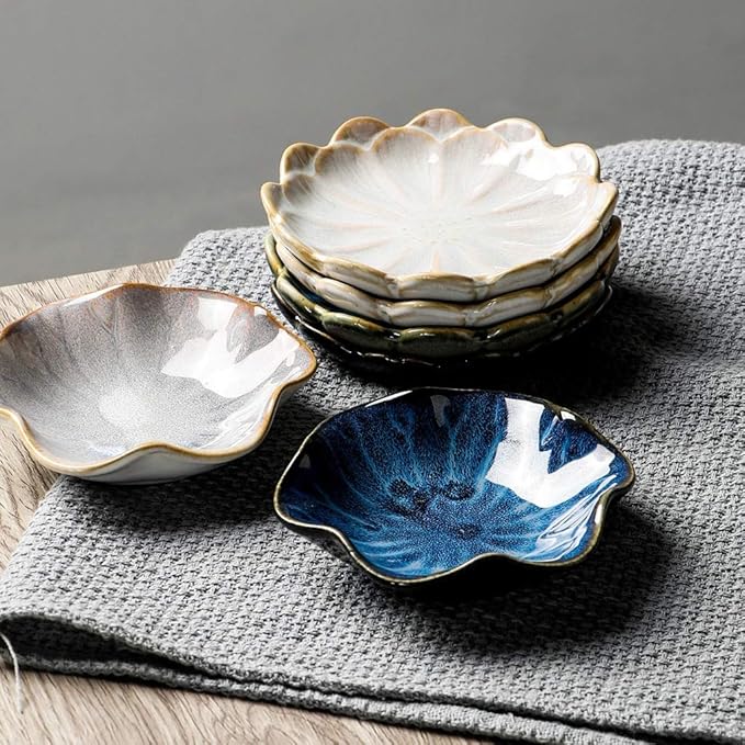 Ceramic Cutlery Salad Bowl Snack Plate Appetizer Plate Ceramic Tableware Household Seasoning Plate Dipping Sauce Plate Bone Plate Vegetable Plate Small Bowl (Color : G)