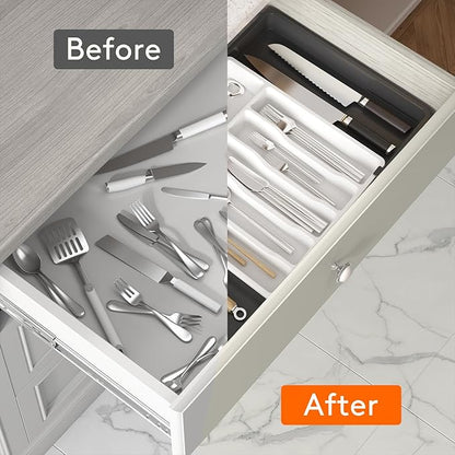 Lifewit Silverware Drawer Organizer, Expandable Utensil Tray