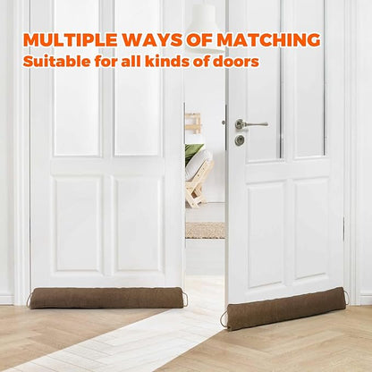 Holikme Weighted Door Draft Stopper, Heavy Duty Under Door Draft Blocker Bottom