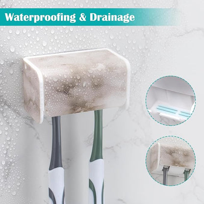 2 PCS Toothbrush Holders Wall Mounted