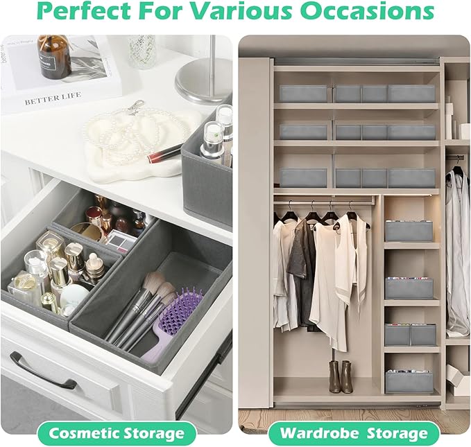 Drawer Clothing Organizer 16-Pack, Fabric Folding Wardrobe Organizer, Can Store