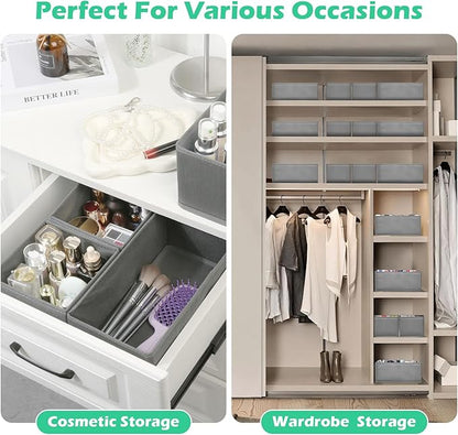 Drawer Clothing Organizer 16-Pack, Fabric Folding Wardrobe Organizer, Can Store