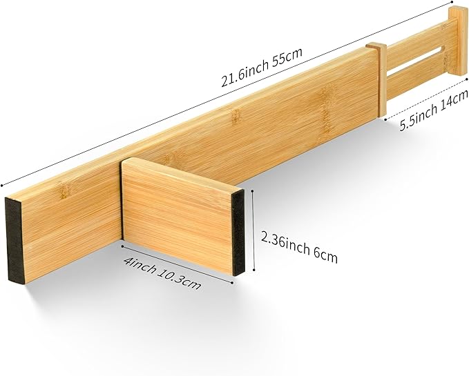 Adjustable Bamboo Drawer Dividers