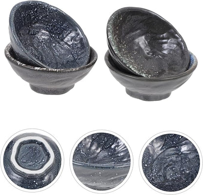 ABOOFAN 4pcs Ceramic Seasoning Dishes Small Sauce Holders for Dipping Appetizer Plates for Sushi and Desserts Kitchen Utensils