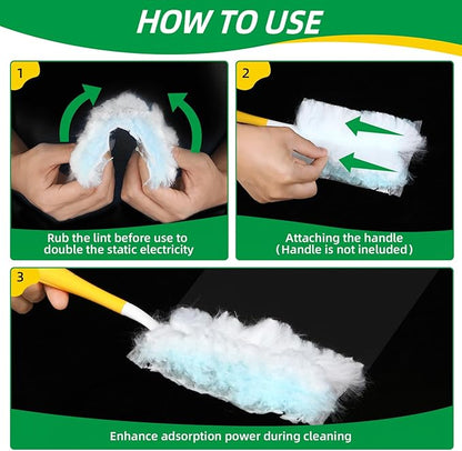 Duster Refills, Static Dust Removal Brush Disposable Replacement Head Compatible