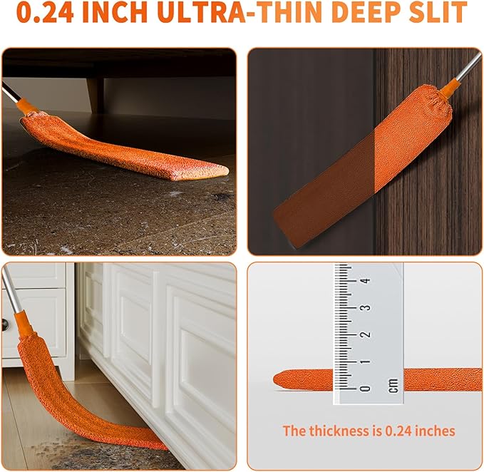 Cobweb Duster with Extension Pole, Cleaner Outdoor 110" Telescoping Extended