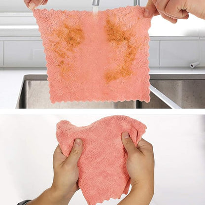 kimteny Cleaning Cloths Kitchen Towels Microfiber Washcloths Lint Free Dish