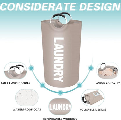 StorageRight 90L Large Laundry Basket, Laundry Hamper, Dirty Clothes Hamper