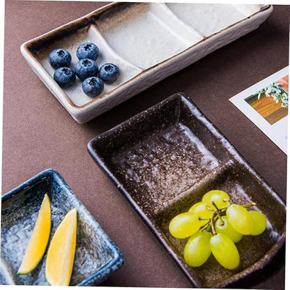 Luxshiny Mocha Ceramic Seasoning Dish for Home Use Practical Appetizer Plates for Dipping Sauces Condiments and Dishes Suitable for Restaurants and Catering