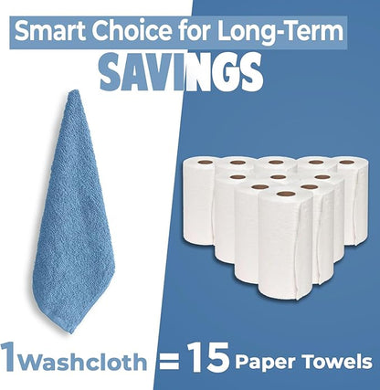 DAN RIVER 12 Pack Wash Cloths for Showering