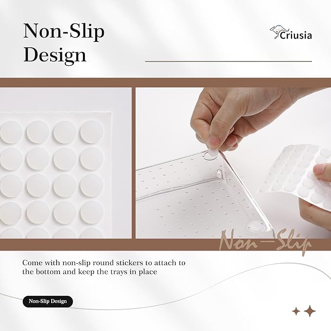 Criusia Clear Drawer Organizer 7 PCS