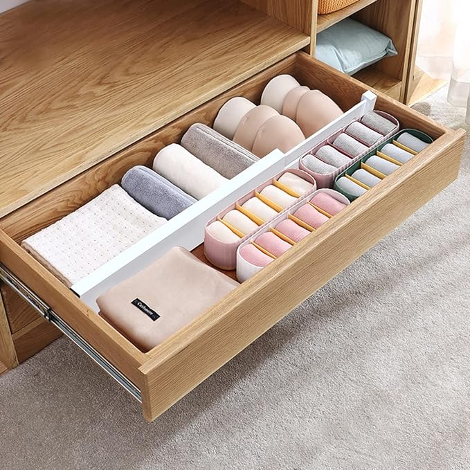 ANTOWIN Bamboo Drawer Dividers Organizers, Expandable Drawer Separators Splitter