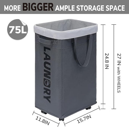 Goodpick Hamper with Wheels, Dirty Laundry Basket