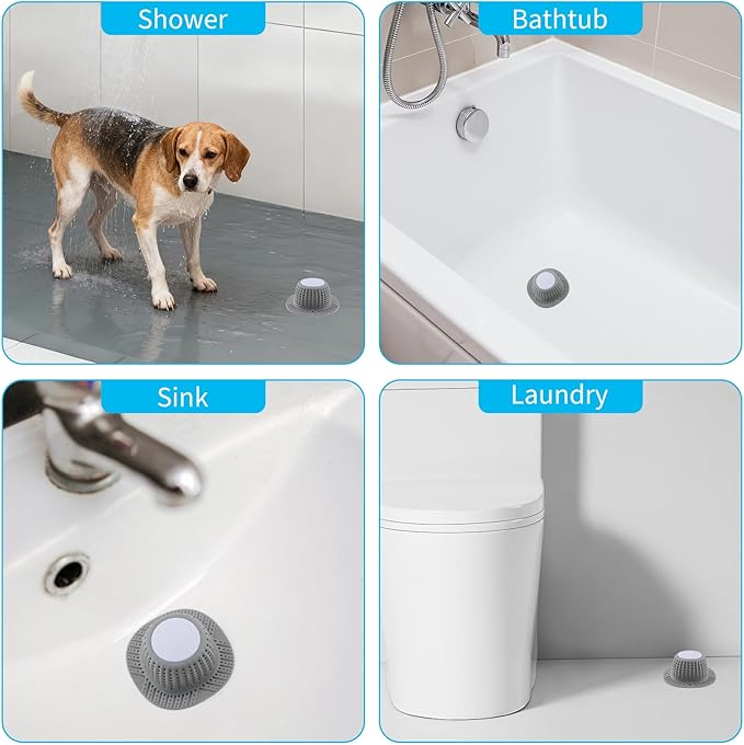 2 Pack Bathtub Drain Hair Catcher