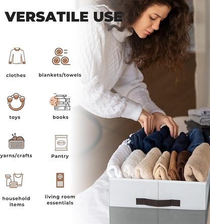 Criusia 8 Pack Closet Organizers and Storage Bins