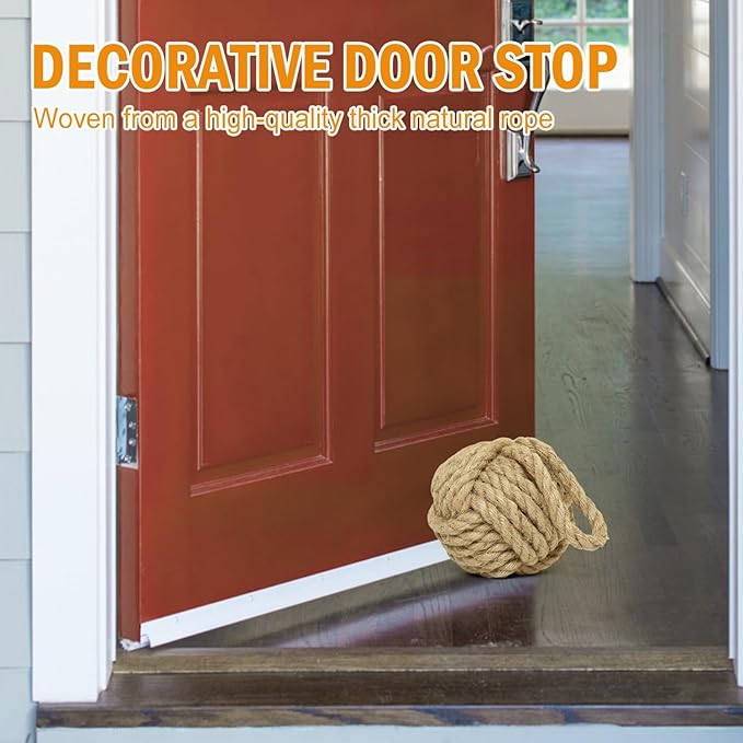 Decorative Door Stoppers Rope Knot Nautical Weighted Decorative Door Stop