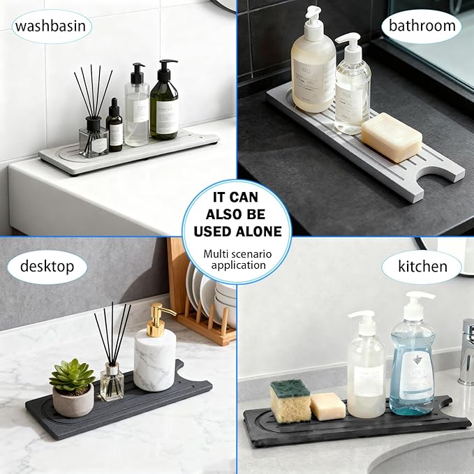 Fast Drying Stone Faucet Mat for Kitchen Sink