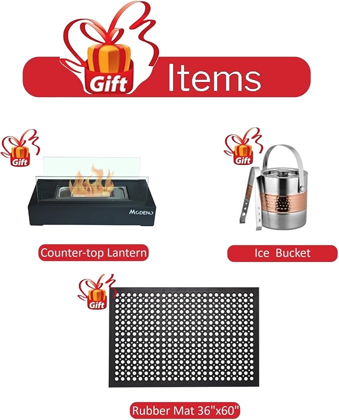 Elementi+ | Bundle Athens Gas Fire Pit | Concrete Body & Marble Porcelain Top | 62" Rectangular Fire Table | Electronic Ignition | Canvas Cover, Fire Glass, Burner Lid & More | White | Propane Gas