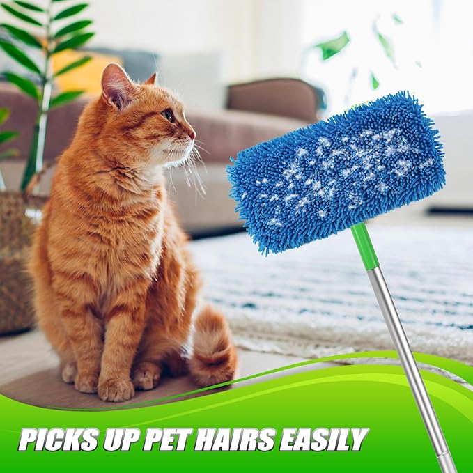 Set of 4 Reusable Microfiber Mop Pads Compatible
