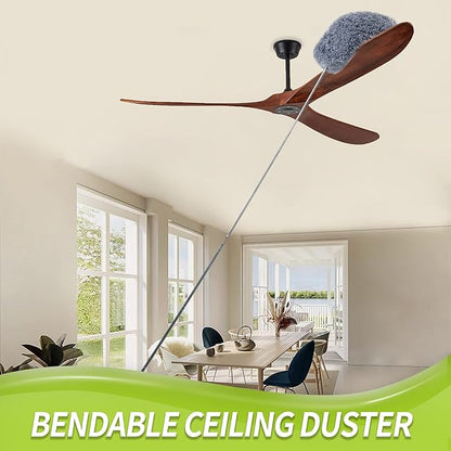 Cobweb Duster with Extension Pole, Spider Web Brush & Ceiling Cleaning Kit