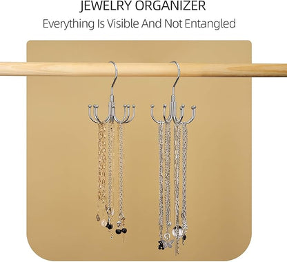 ZEDODIER Belt Hanger, 4 Pack Rotatable Belt Rack Closet Accessories Organizer