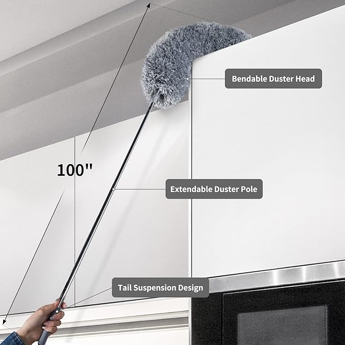 BOOMJOY Microfiber Feather Duster 7PCS, Bendable Dusters