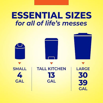 Hefty Essentials Extra Large 39 Gallon Trash Bags, Extra Large Trash Bags