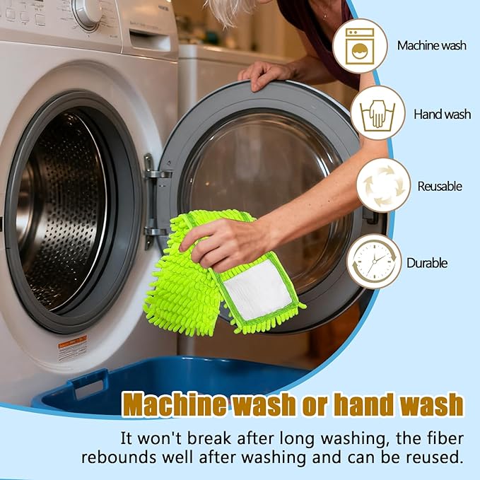 4PCS 16'' Microfiber Dust Mop Pads Compatible