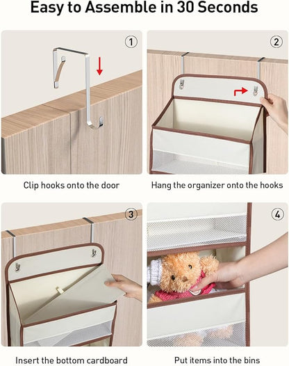 Yecaye 1 Pc 5 Tier Over the Door Organizer
