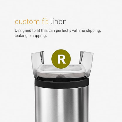 simplehuman Code R, Dispenser Pack Custom Fit Liners, Drawstring Trash Bags