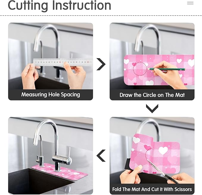 Kitchen Sink Splash Guard 1 PC 14.7 Inch Sink Faucet Mat Splash Guard