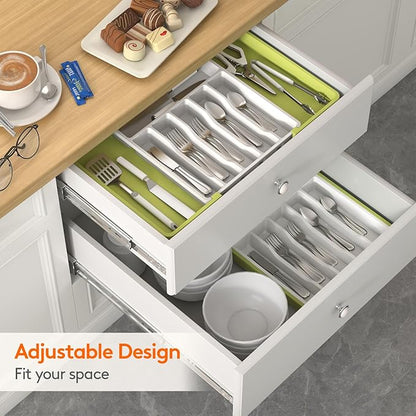 Lifewit Silverware Drawer Organizer, Expandable Utensil Tray